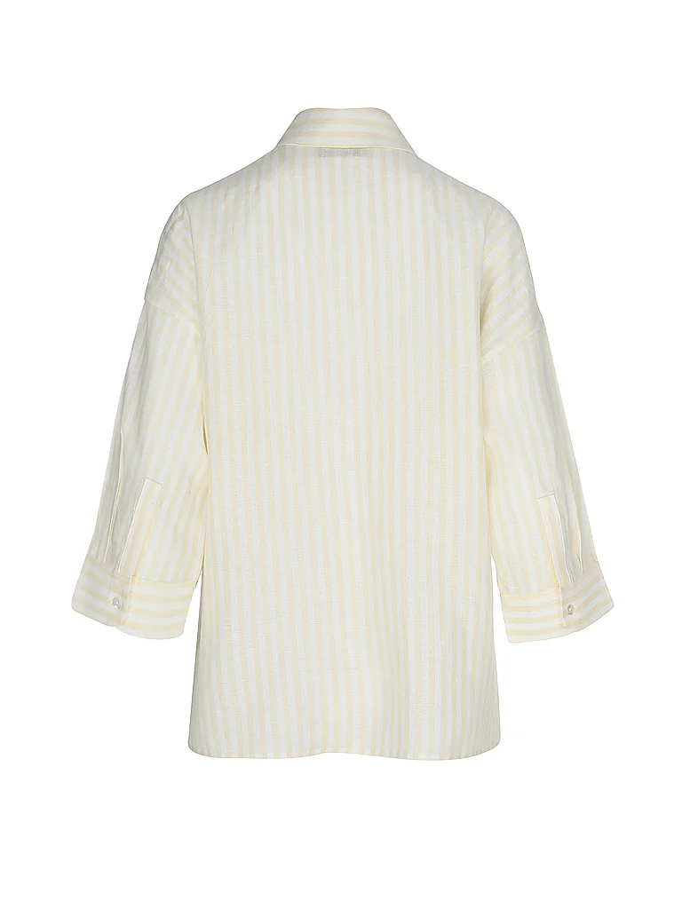 Weekend Max Mara Leinenbluse Wkdpanetto Gelb | 40-image